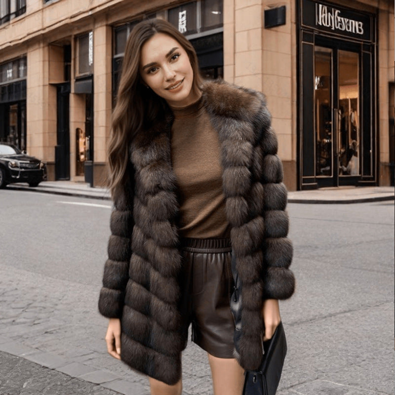 Casual Warm Loose Commuter Fur Coat