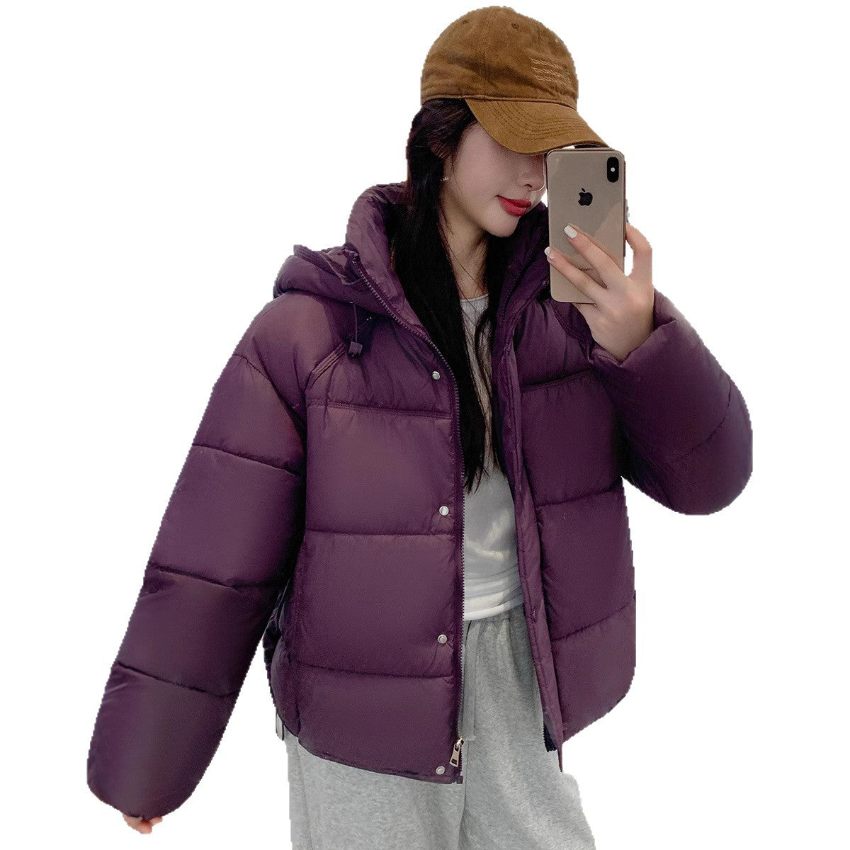 Loose Women's Short Coat For Petite To Keep Warm And Look Taller