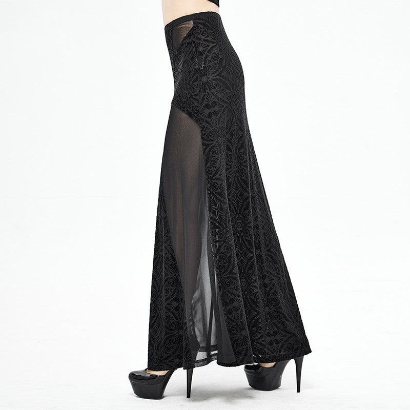 A Lady's Court Cross-shaped See-through Skirt