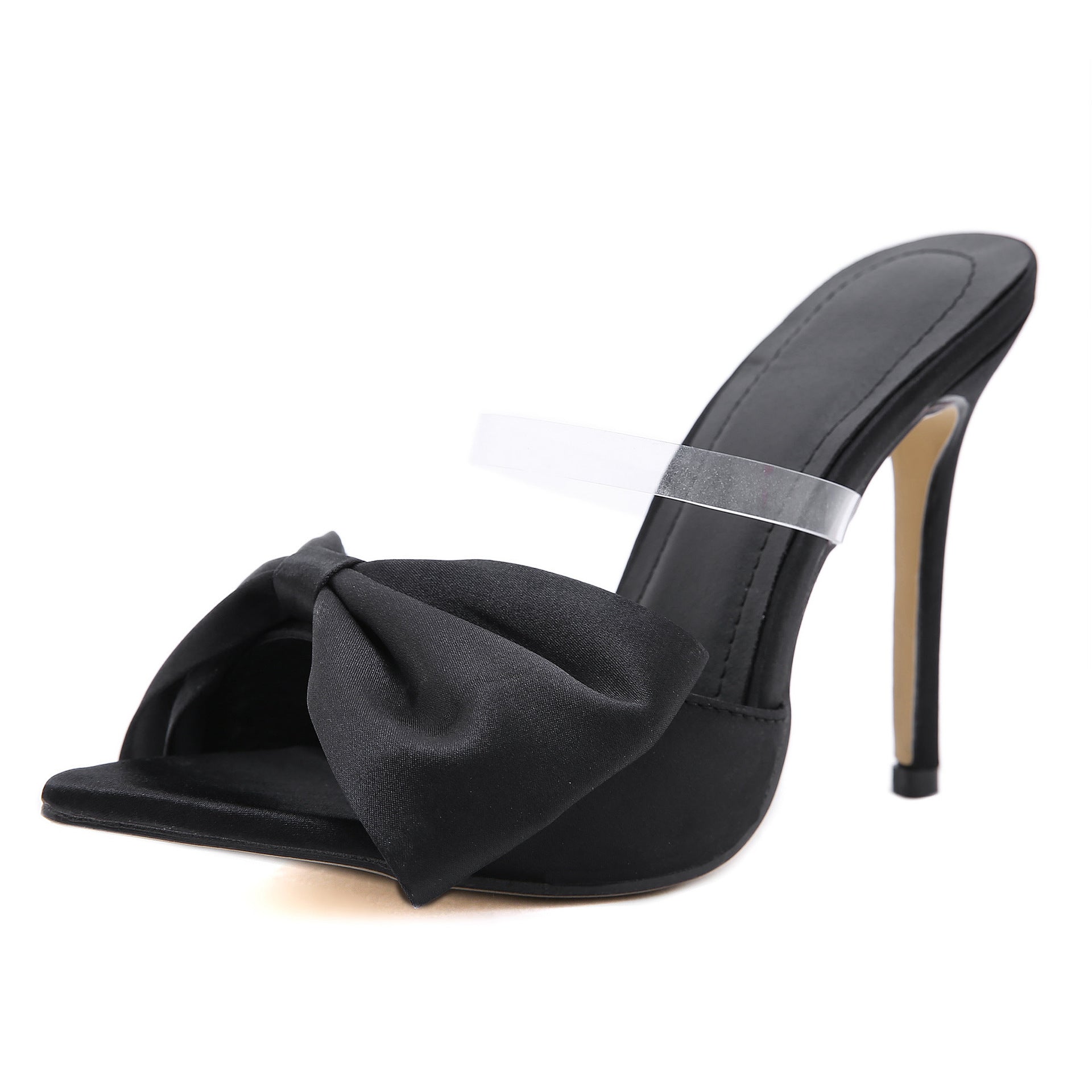 Pointed High Heels With Big Bow Stiletto Sandals And Slippers