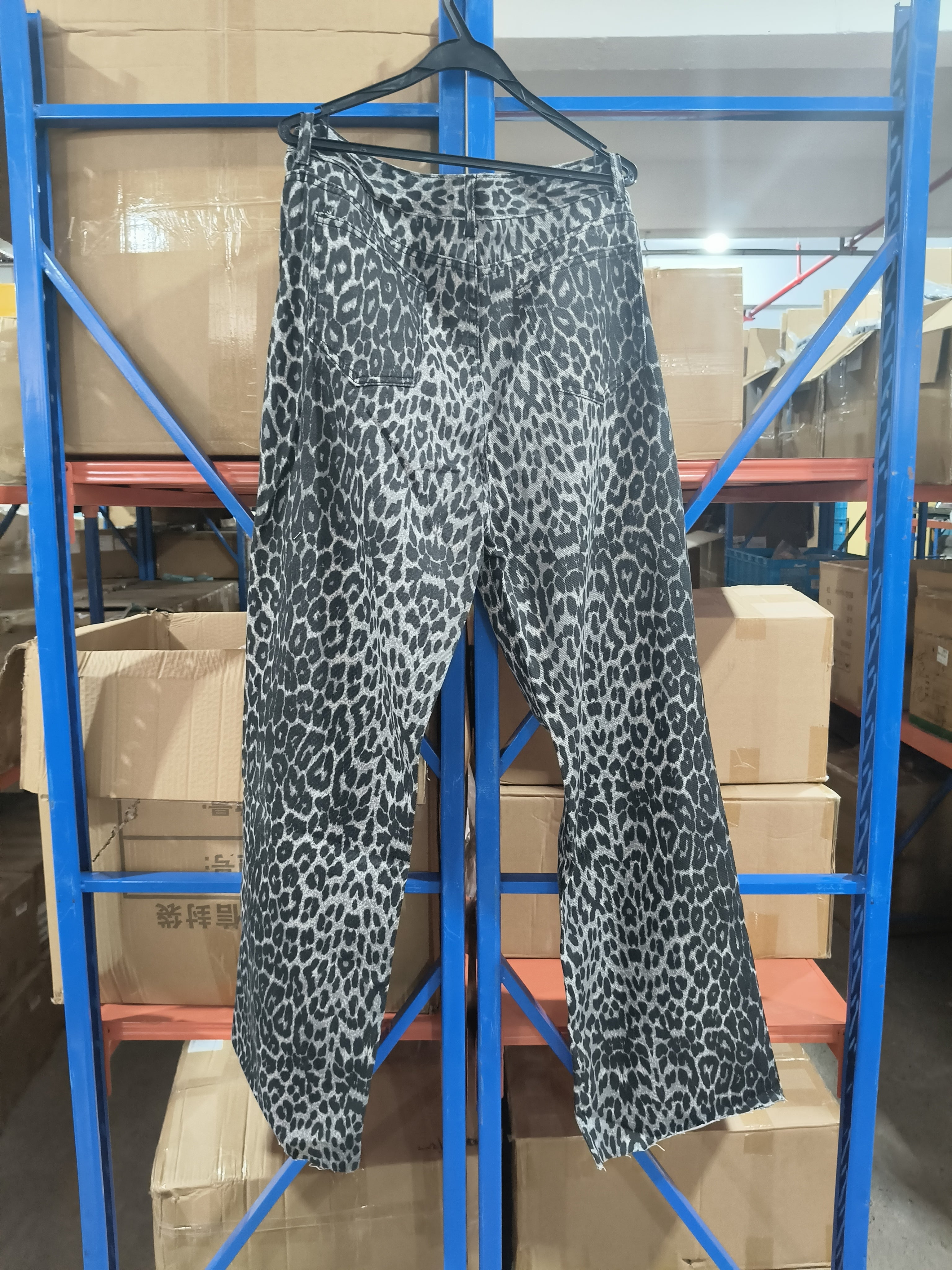 Leopard Print Narrow Jeans For Women