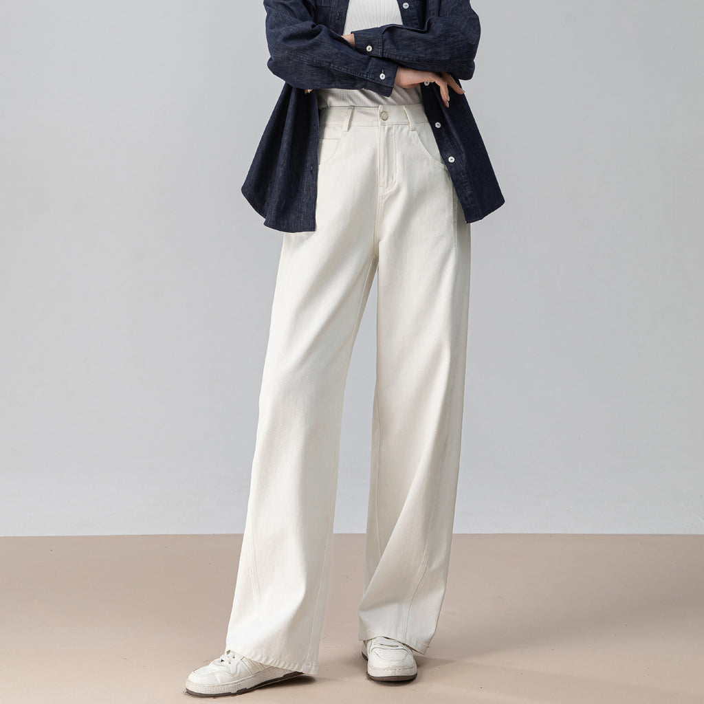 High-waisted Curved Sickle Pants Wide-leg Pants Autumn New