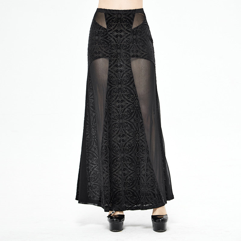 A Lady's Court Cross-shaped See-through Skirt