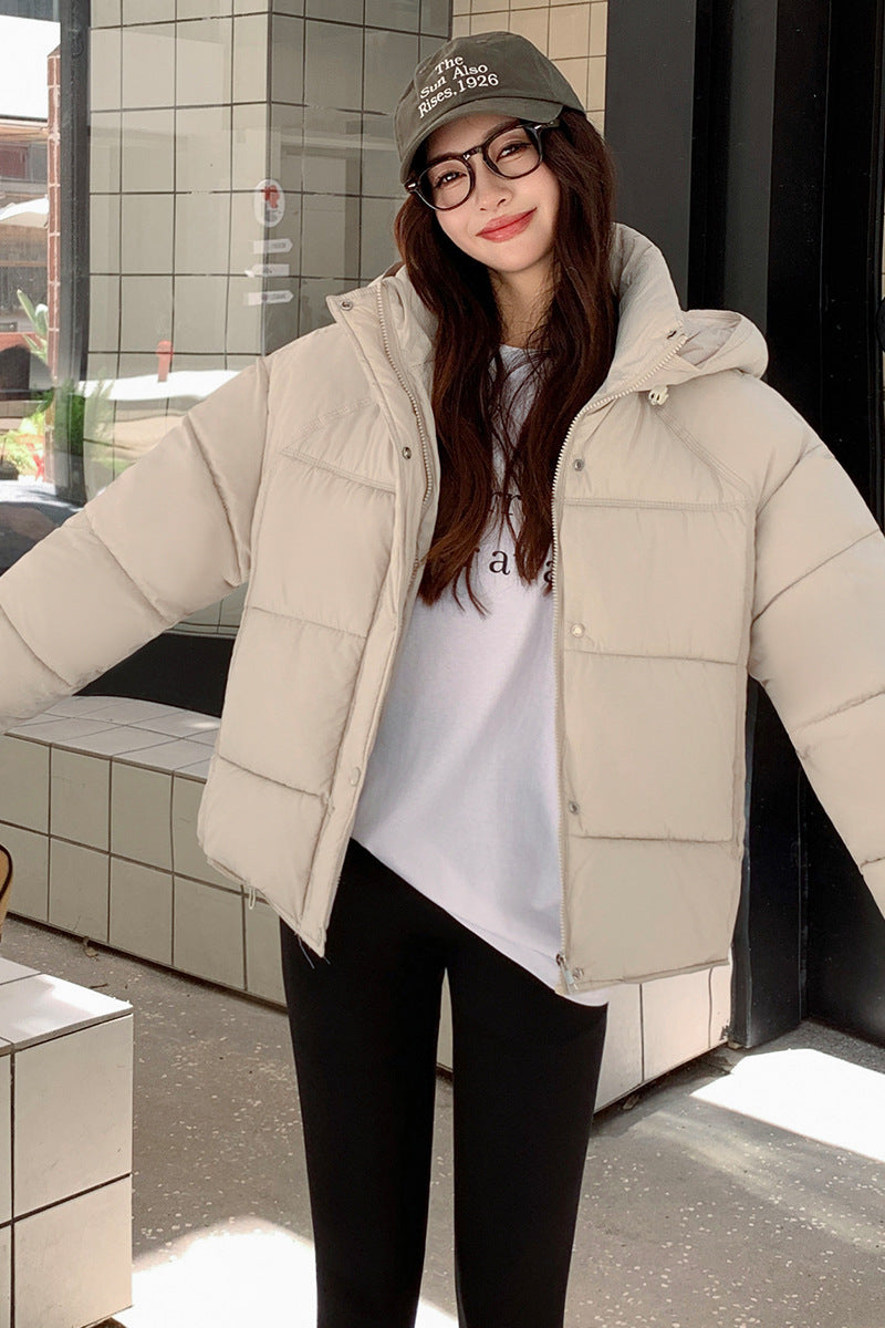 Loose Women's Short Coat For Petite To Keep Warm And Look Taller