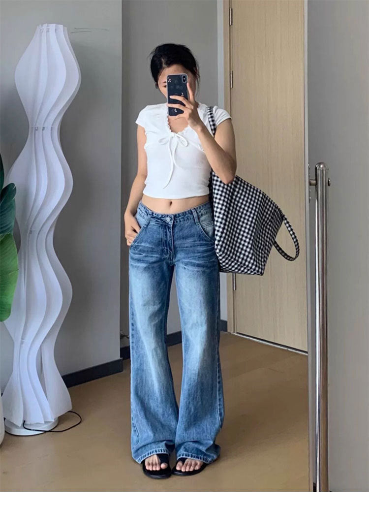 American Retro Flared Jeans For Women In Spring And Autumn 2025