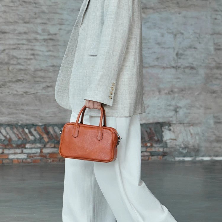 Commuter Single Shoulder Crossbody Leather Handbag For Women