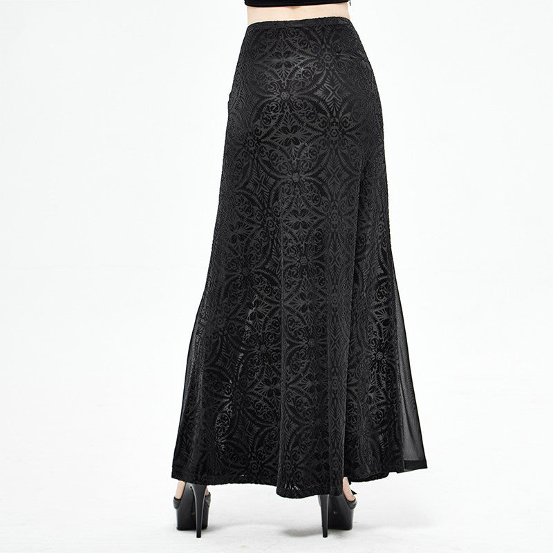 A Lady's Court Cross-shaped See-through Skirt