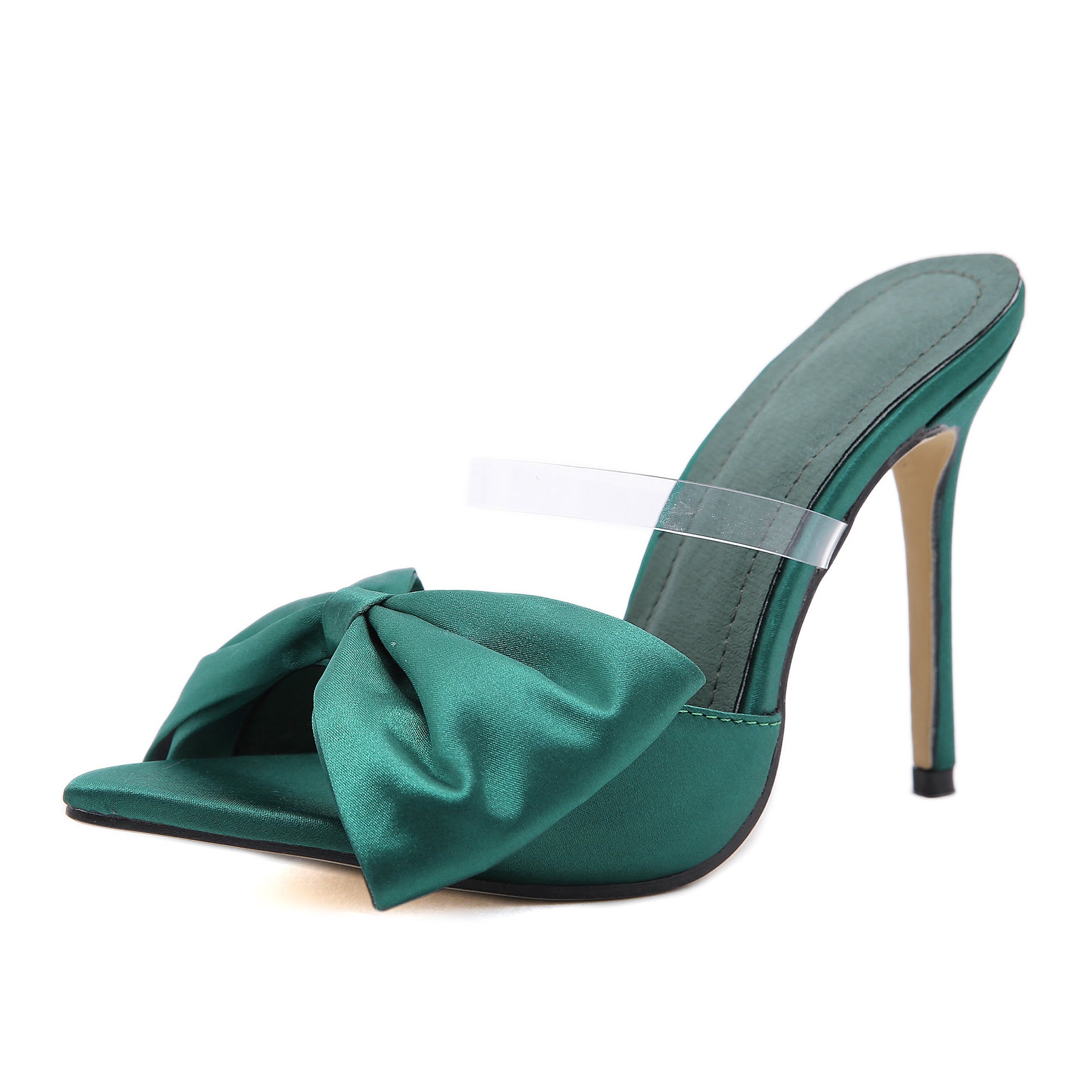 Pointed High Heels With Big Bow Stiletto Sandals And Slippers