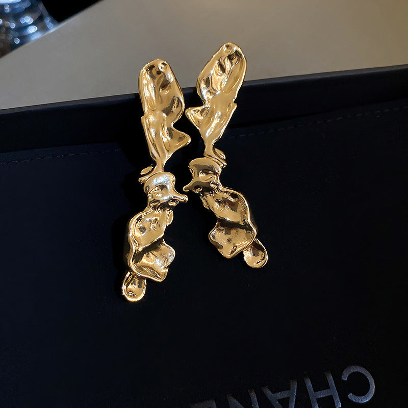 Women's Irregular Metal-Style Pleated Necklace