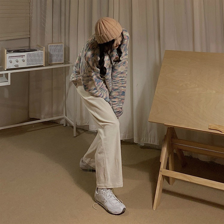 Women Autumn And Winter Loose Straight-leg Casual Drop Crotch Student Leisure Pants