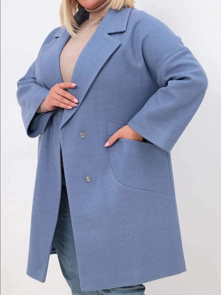 Long Wool Coat With Pockets For Women