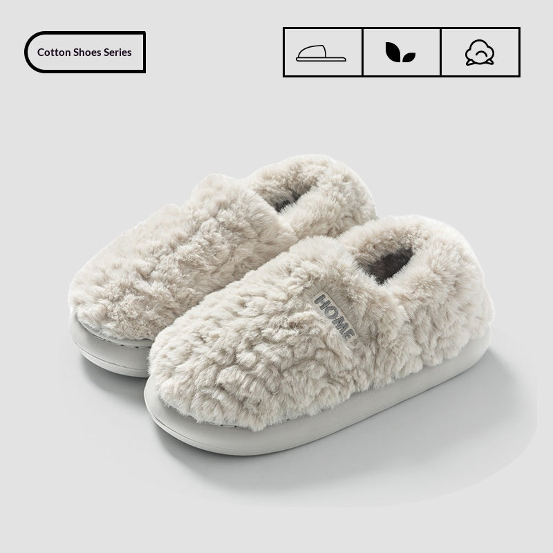 Indoor Home Warm And Anti-slip Cotton Slippers For Men