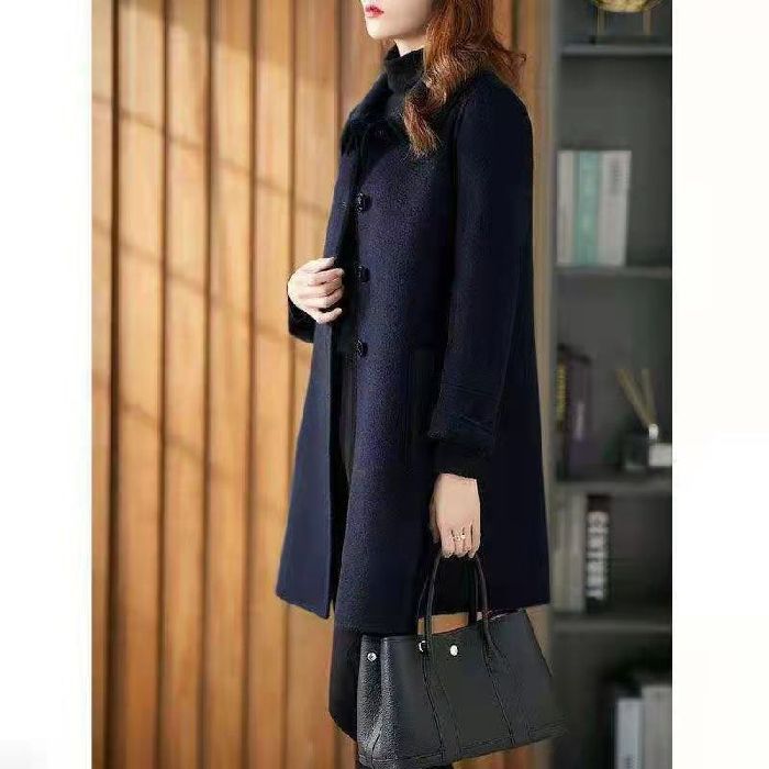New Loose Slim Fashionable Anti-aging Double-faced Wool Coat