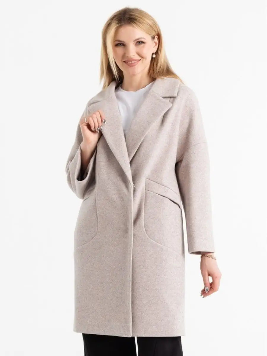 Long Wool Coat With Pockets For Women