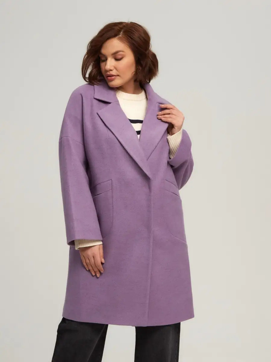 Long Wool Coat With Pockets For Women