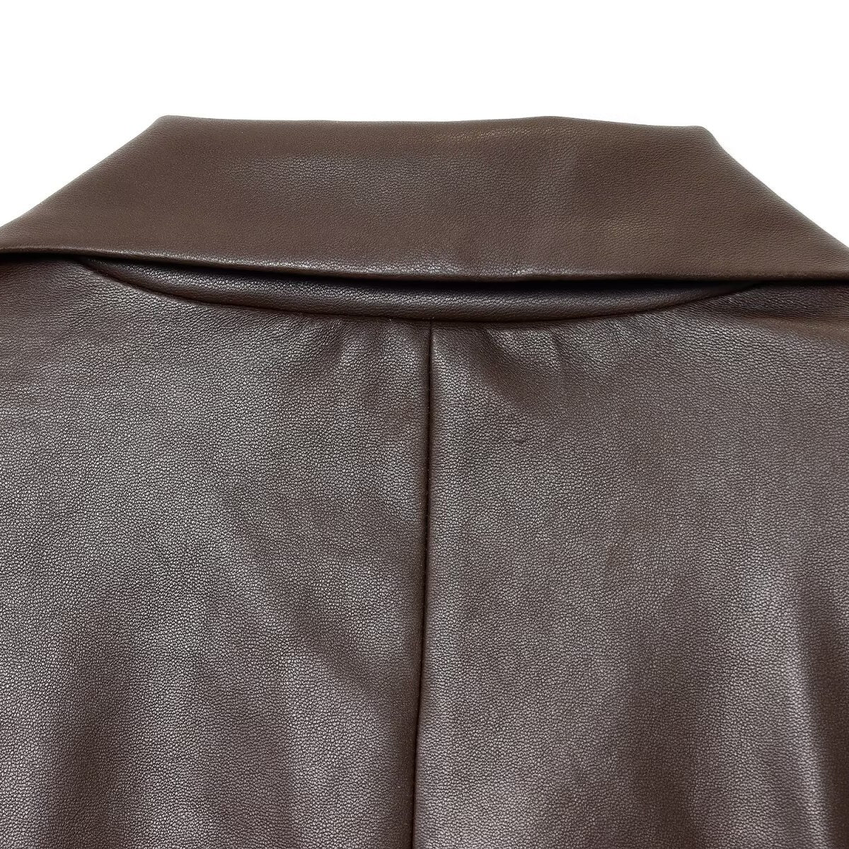 Simple Straight Leather Effect Blazer For Women