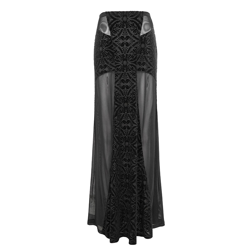 A Lady's Court Cross-shaped See-through Skirt