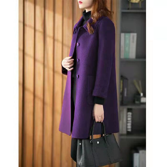 New Loose Slim Fashionable Anti-aging Double-faced Wool Coat