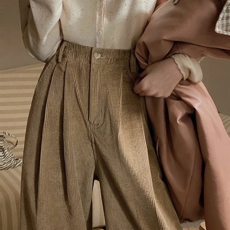 Women Autumn And Winter Loose Straight-leg Casual Drop Crotch Student Leisure Pants